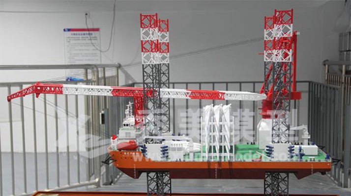 3D打印船舶模型 風電安裝船模型 海工平臺模型設